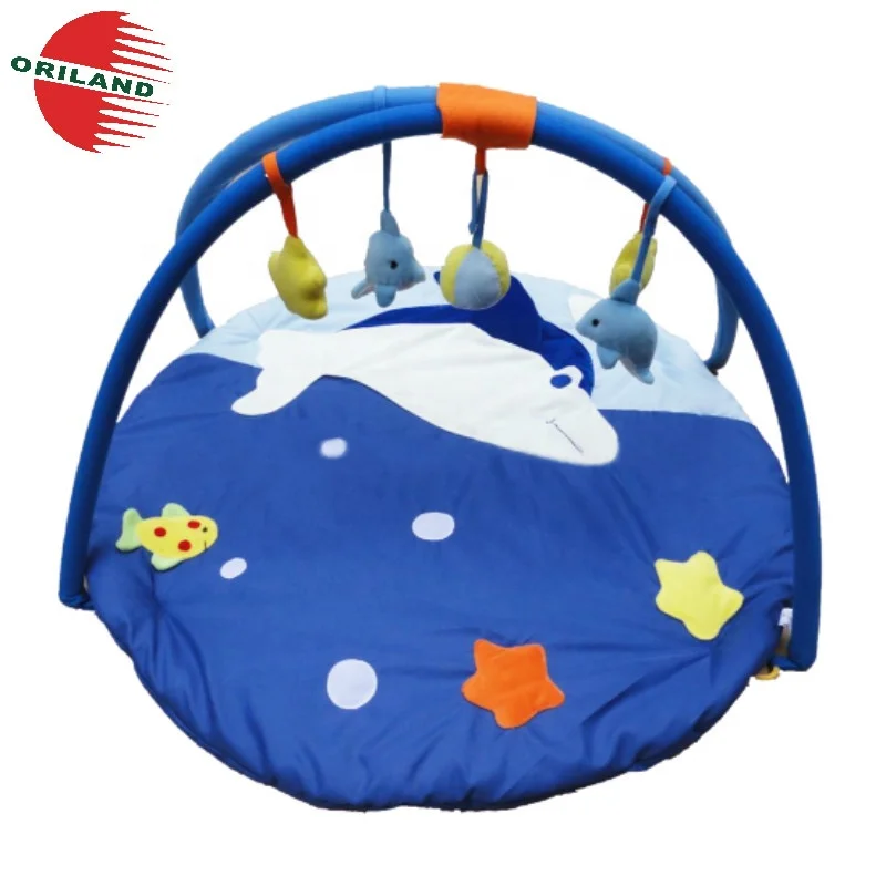 Plush Folding Play Mat Baby Blue Ocean World Play Gym Mat Buy Baby