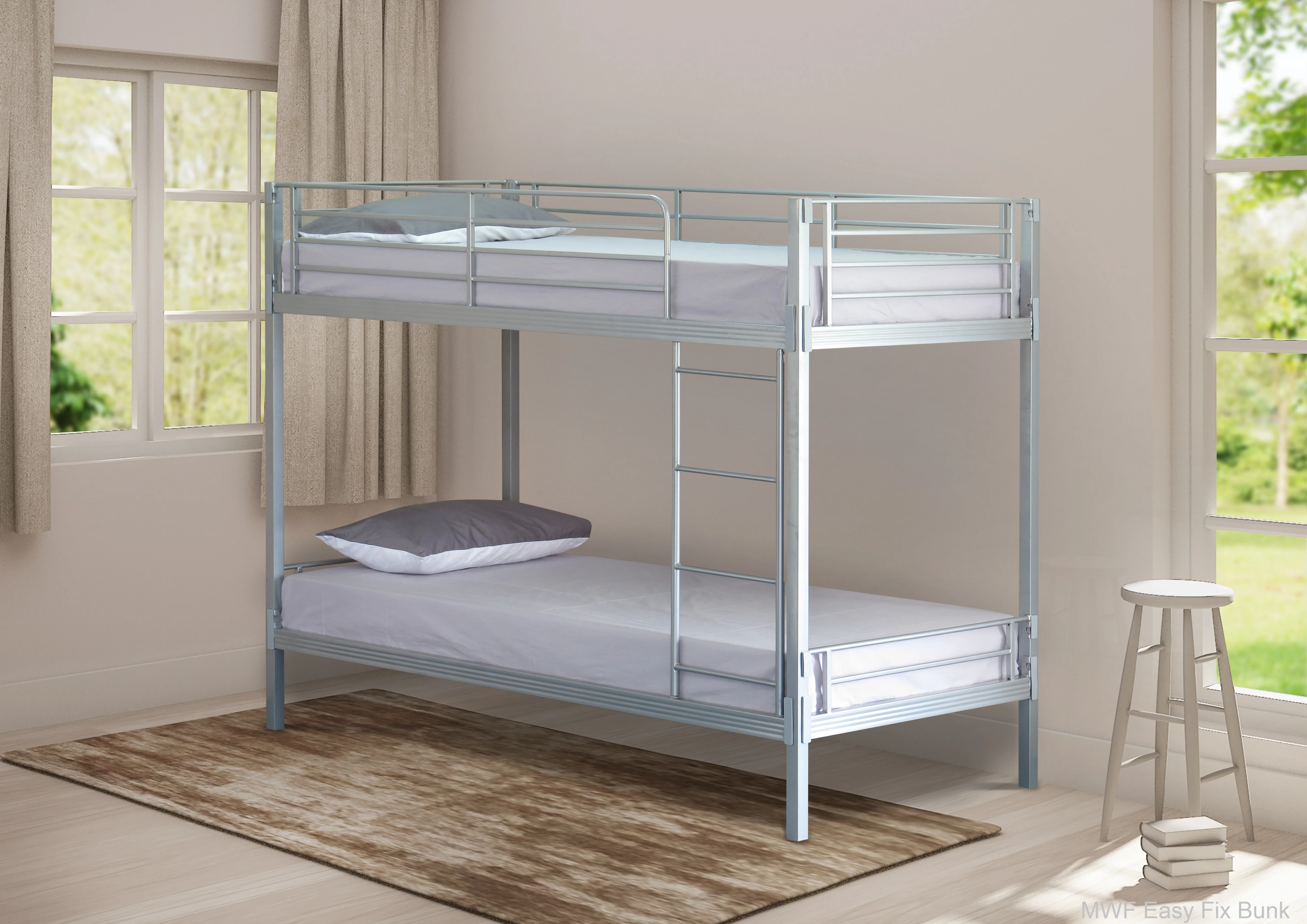 Mwf Easy Fix Metal Bunk Bed Heavy Duty Frame And Base Buy Kd Compact