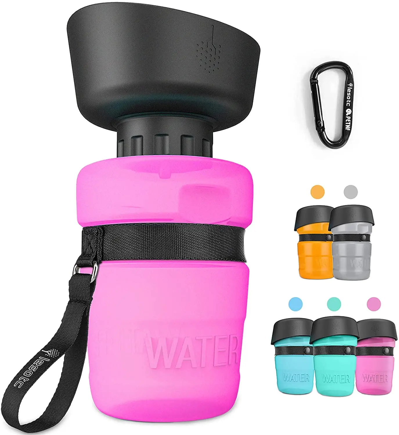 

Amazon hot sell Dog Water Bottle Foldable lesotc Pet Water Bottle for Dogs, Dog Travel Water Bottle, Dog Water Dispenser.