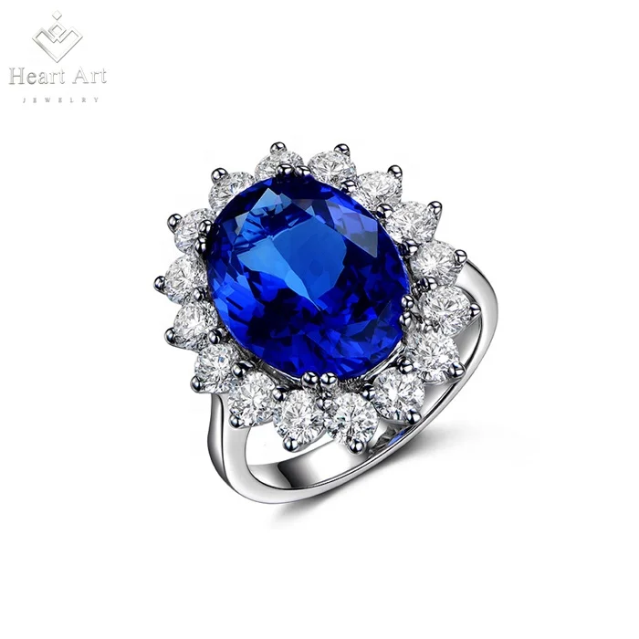 

Adjustable Blue Color Imitative Diamond Gemstone Crystal Engagement Wedding Rings