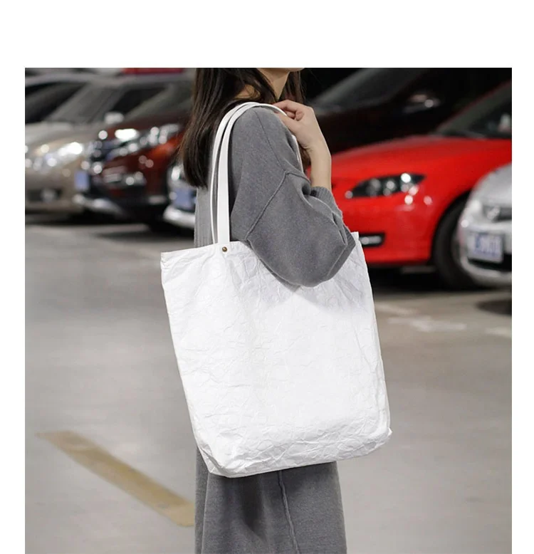 

Customized kraft dupont paper drape bags with large capacity Shopping Tote Bags shoulder Tote Shopping Bag, Muti-color