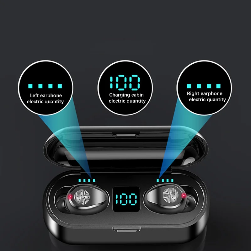 

Custom Logo Bloothooth Earphone Wireless Gamer EarphonesSmall Earbuds Pro Bluetooh Colorful Waterproof 5.0 Headphones F9-8 Tws