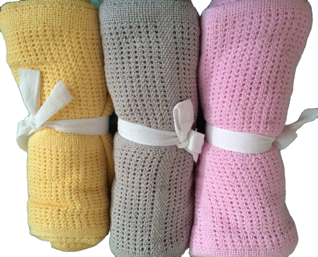 
China supplier comfort warmth100% cotton thermal pink Blanket baby 