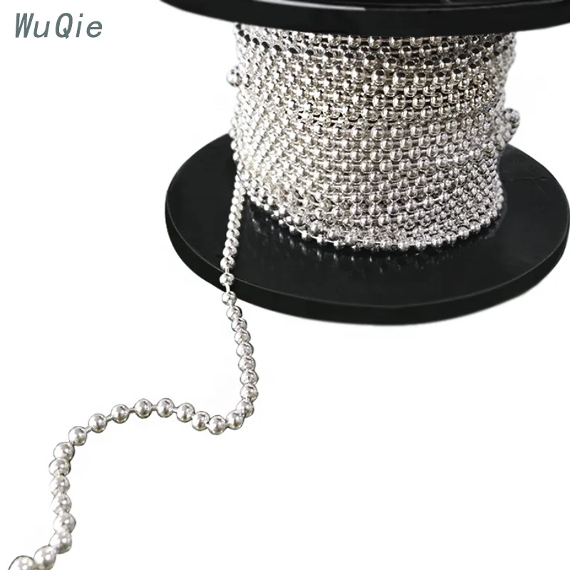 

Wuqie Silver 925 Jewelry Making Supplies High Quality Jewelry Findings Ball Bead Chains