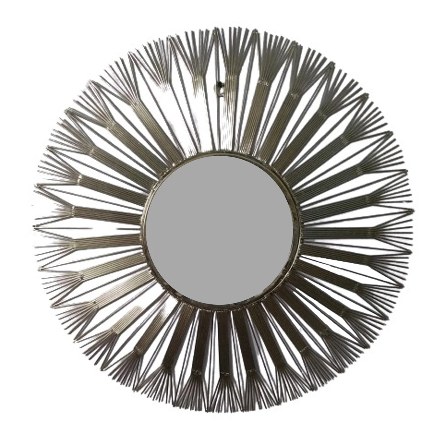 Living Room Sunburst Mirror Wall Decor Wall Mounted Hanging Metal,Round