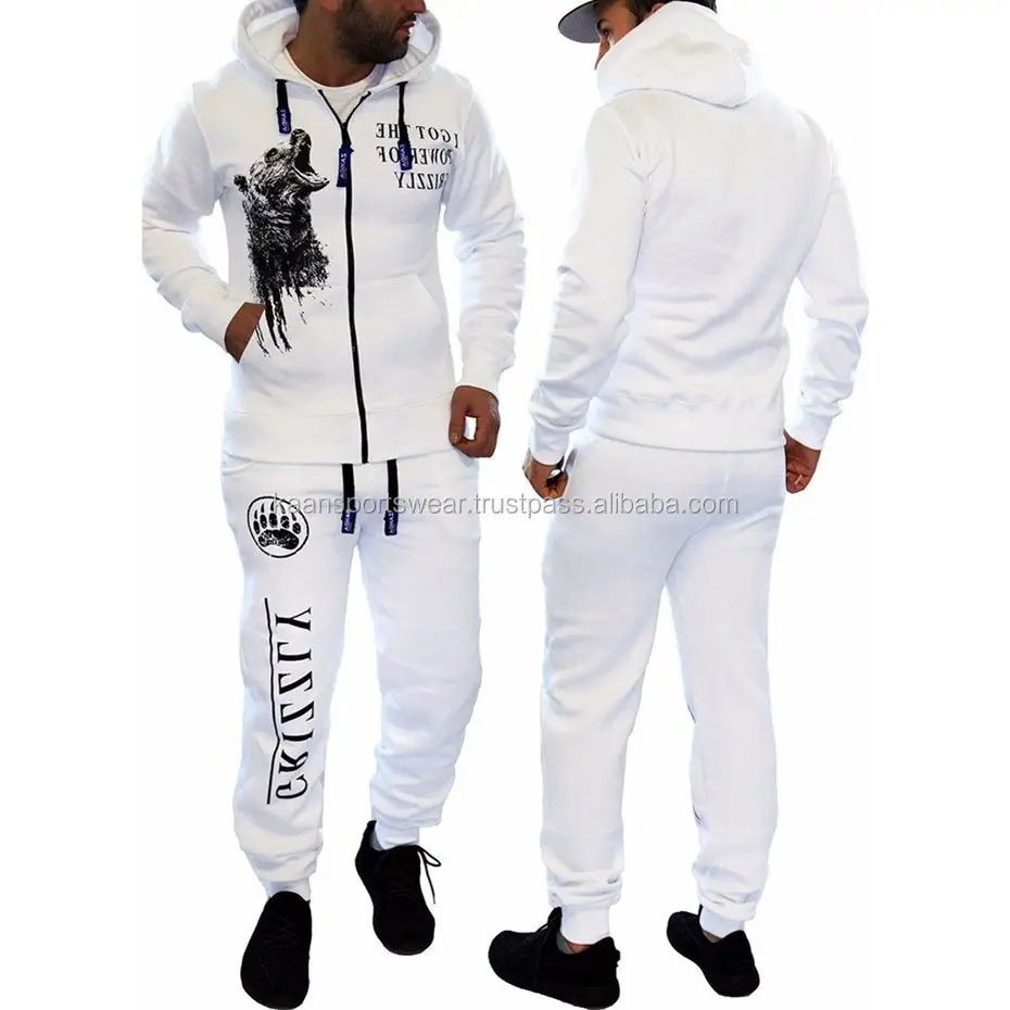 Wholesale OEM pullover tracksuits 2 Piece Sports Gym Mens Jogging Suits Two Piece Sweat Suits Tracksuits Customize your design