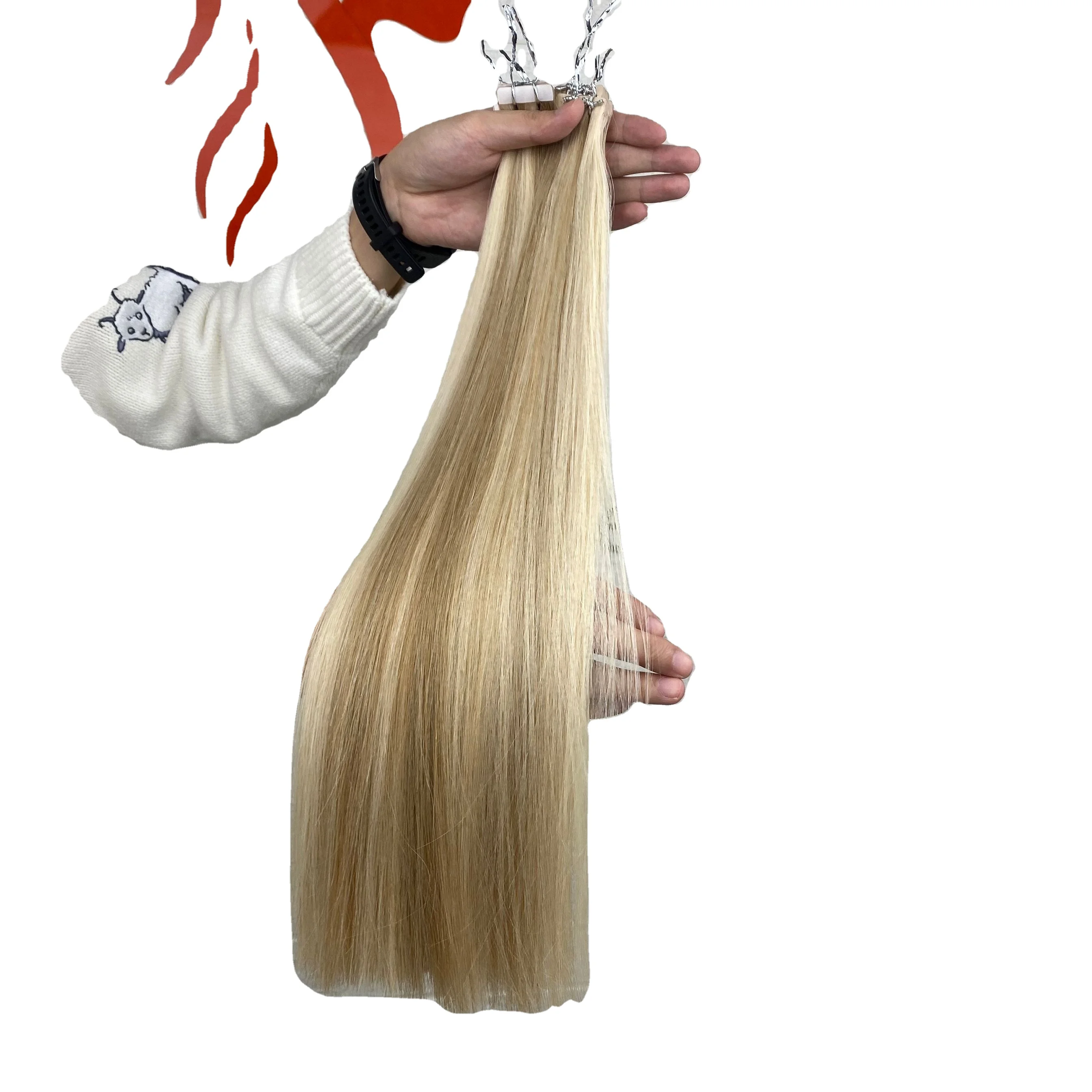 

Hairlock remy human hair extensions #P18/60 Tape in hair extensions, Accept customer color chart