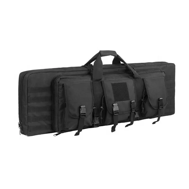 

38 inch Multifunctional Double Carbine Case Tactical Rifle Bag Gun Cases, Black