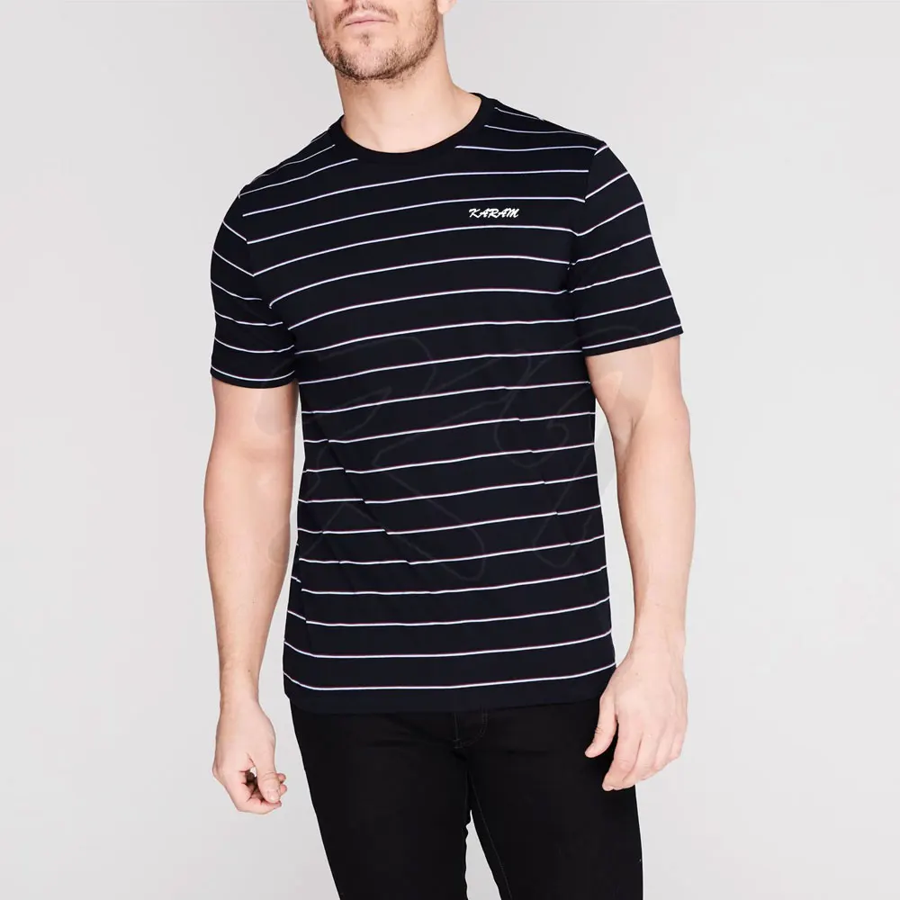 new trend summer casual half sleeves striped t-shirt for men