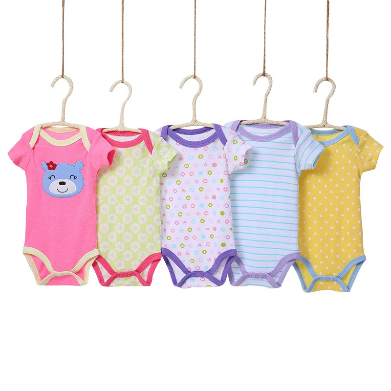 

EVERYSTEP Newborn Baby Clothes Short Sleeves Baby Cotton Romper /baby bodysuit ranodm giving