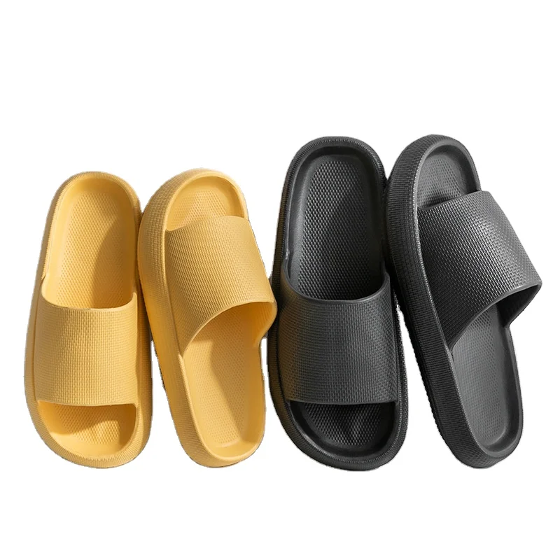 

2021 ss EVA bathroom livingroom slippers with thick soles home for women man soft comfortable pvc sandals