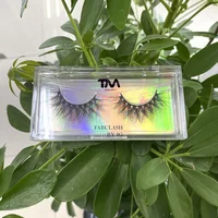 

2020 New Design 3d Mink Eyelashes Box Packing Custom Private Label Wholesale 25MM Eye Lash Vendors Full Strip Lashes