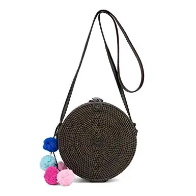 rattan bag black