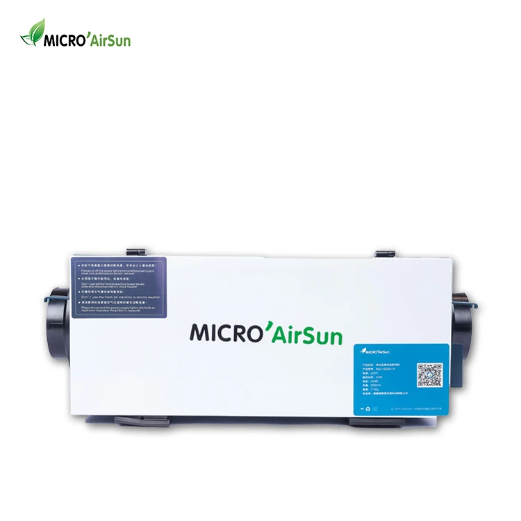 
Single duct uni-directional ventilator with air purification air handling unit 