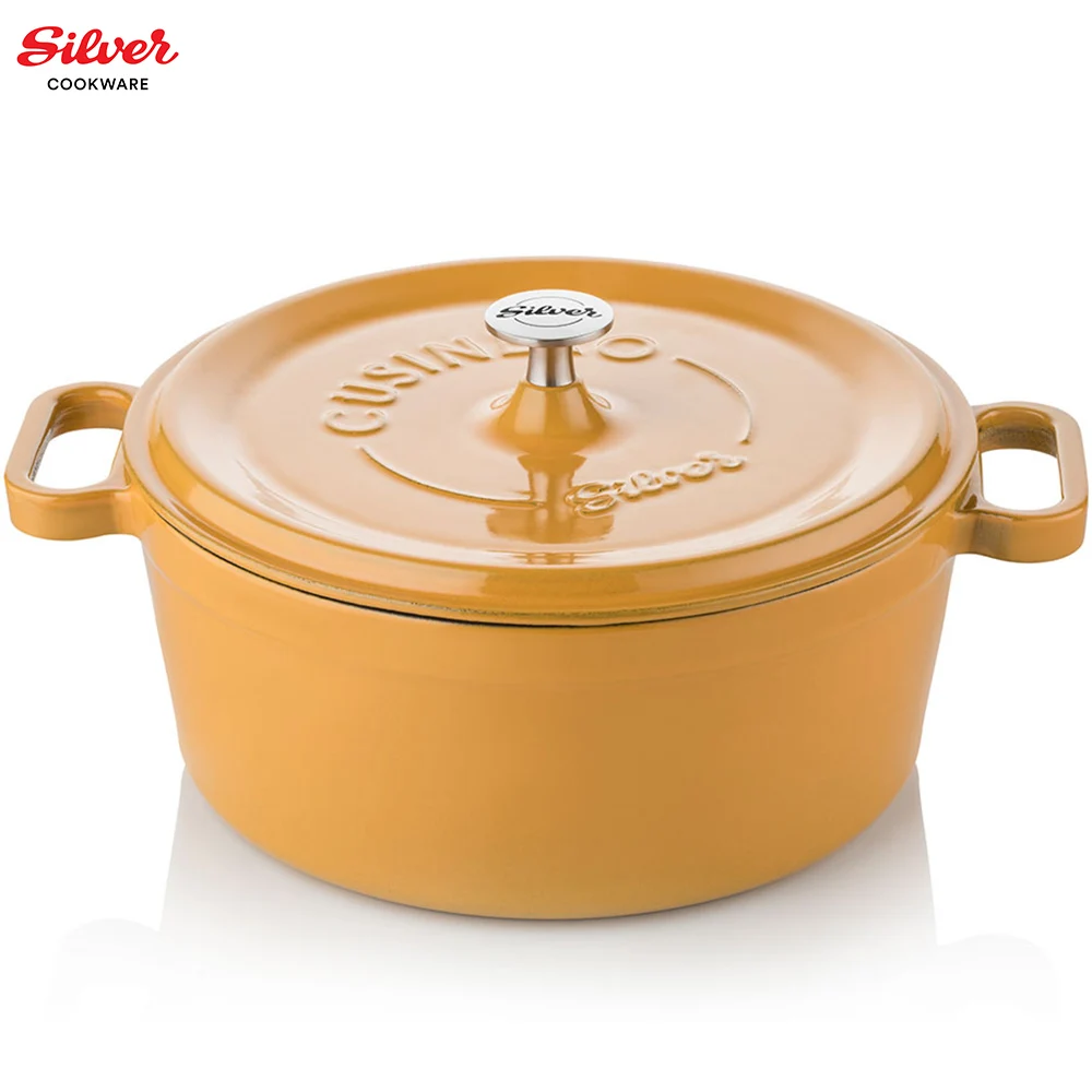 
Cast Iron Dutch Oven pot cookware kitchenware Enameled Non Stick 24 cm Made In TURKEY 2020 Hot sale HIGH QUALITY 