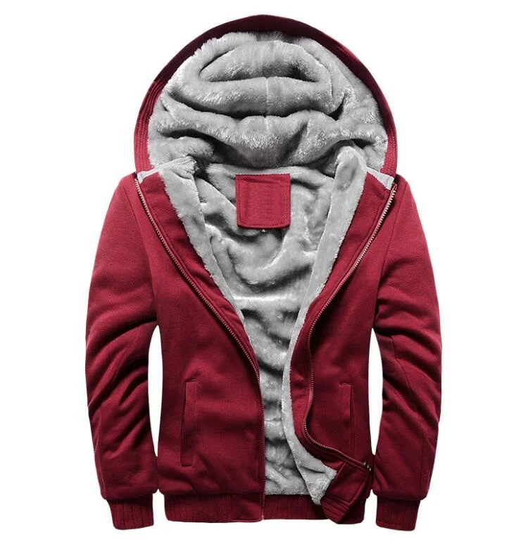 

Autumn Winter Man Fleece Hooded Hoodies Warm Zipper Long Sleeve Sport Sweatshirt Baseball Uniform
