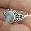 Sensational findings bezel moonstones silver rings wholesale 925 sterling silver jewelry handmade silver rings manufacturer