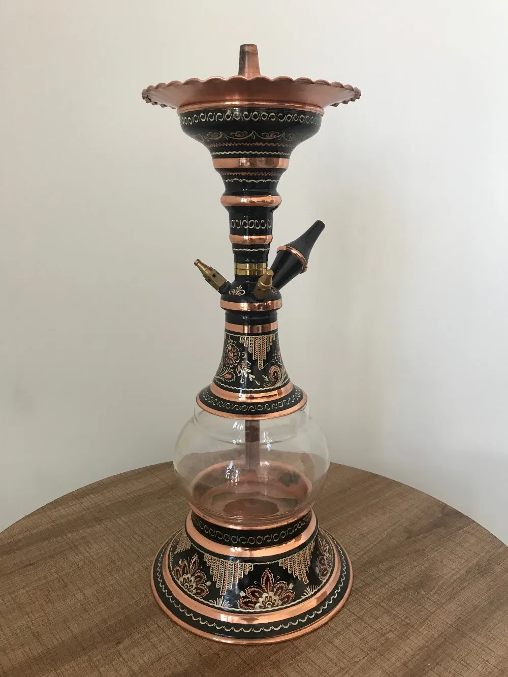 Copper Handpainted Hookah Set With Hose Hookah Complete Set Traditional
