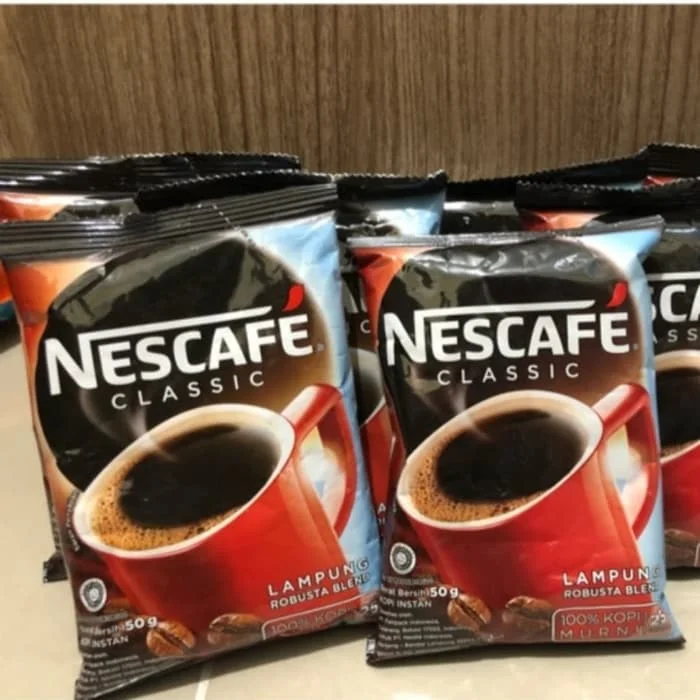 Kopi Nescafe Classic Lampung Robusta Indonesian Coffee Blend 50gr