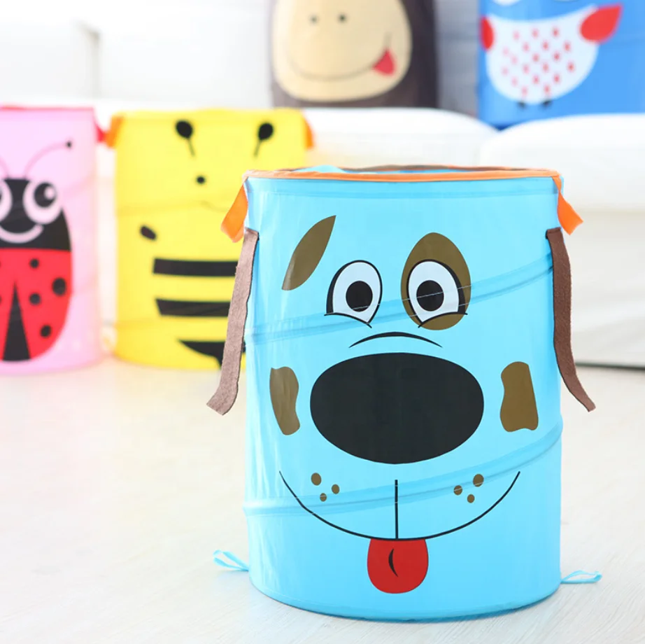 

Hotsale Nylon Cloth Laundry Basket Storage Bag Dirty Clothes Toy Box Bathroom 46*34cm 0.26 kg, Pink/blue/coffee