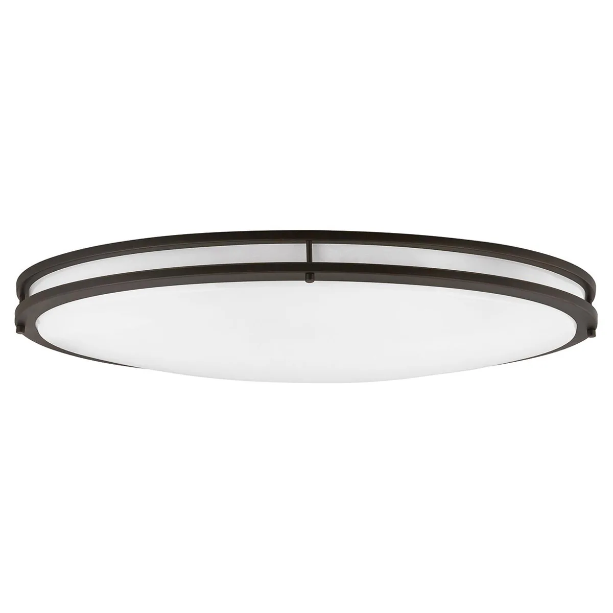 32-Inch  Sunlite LED Oval Flush Mount Ceiling Light Fixture, 30K - Warm White, Dimmable, 3200 Lumens, 40 Watts, Bronze