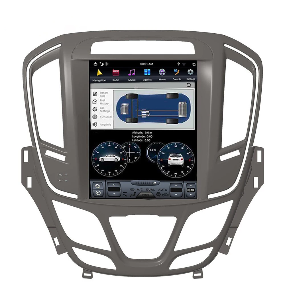 

Aucar 10.4" Vertical style For Buick Regal 2014-18 Android 9 Car Multimedia GPS Navi Auto Radio Stereo Dvd Carplay PX6 headunit, Black