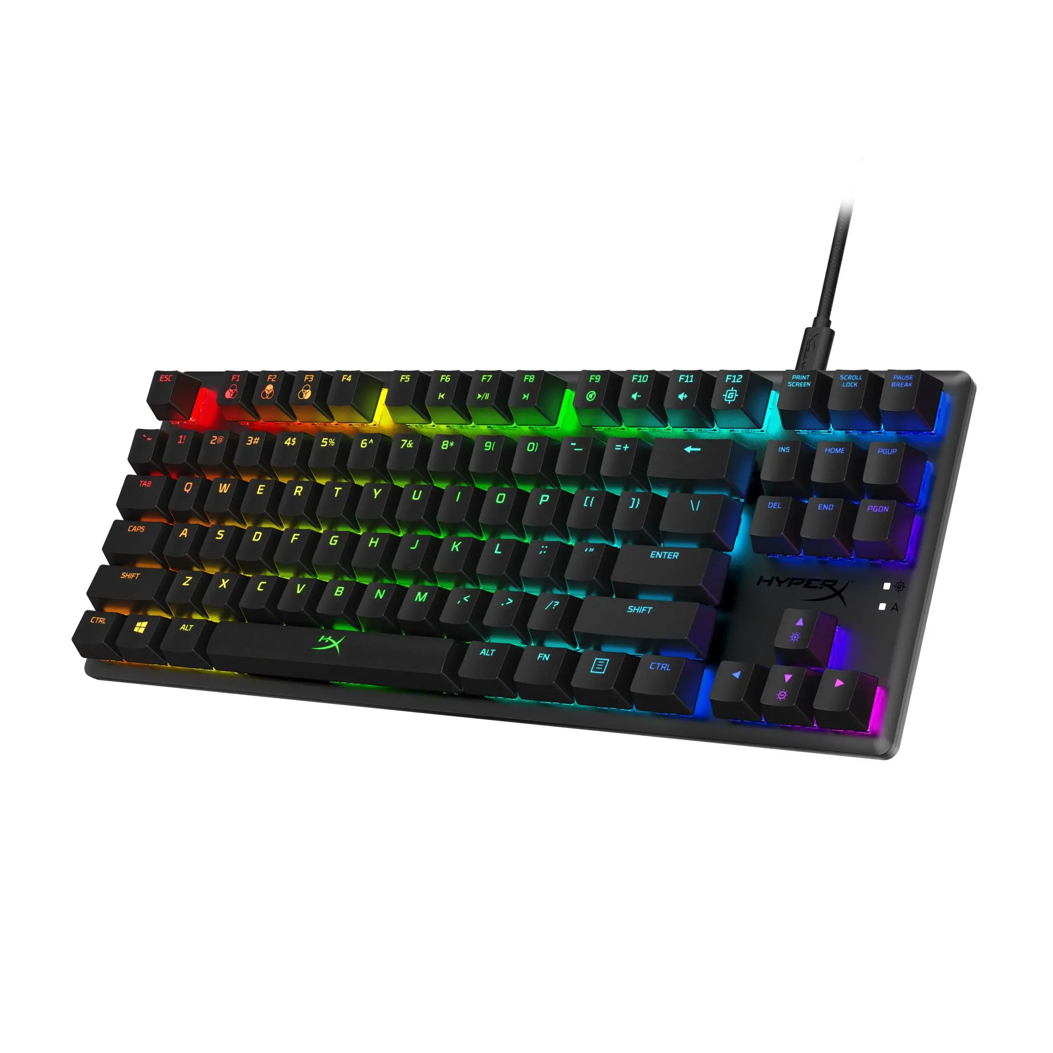 

Hyper X Alloy Origin Core Tenkeyless 87 Keys Wired Gaming Keyboard With Red Switch Aqua Switch, Black
