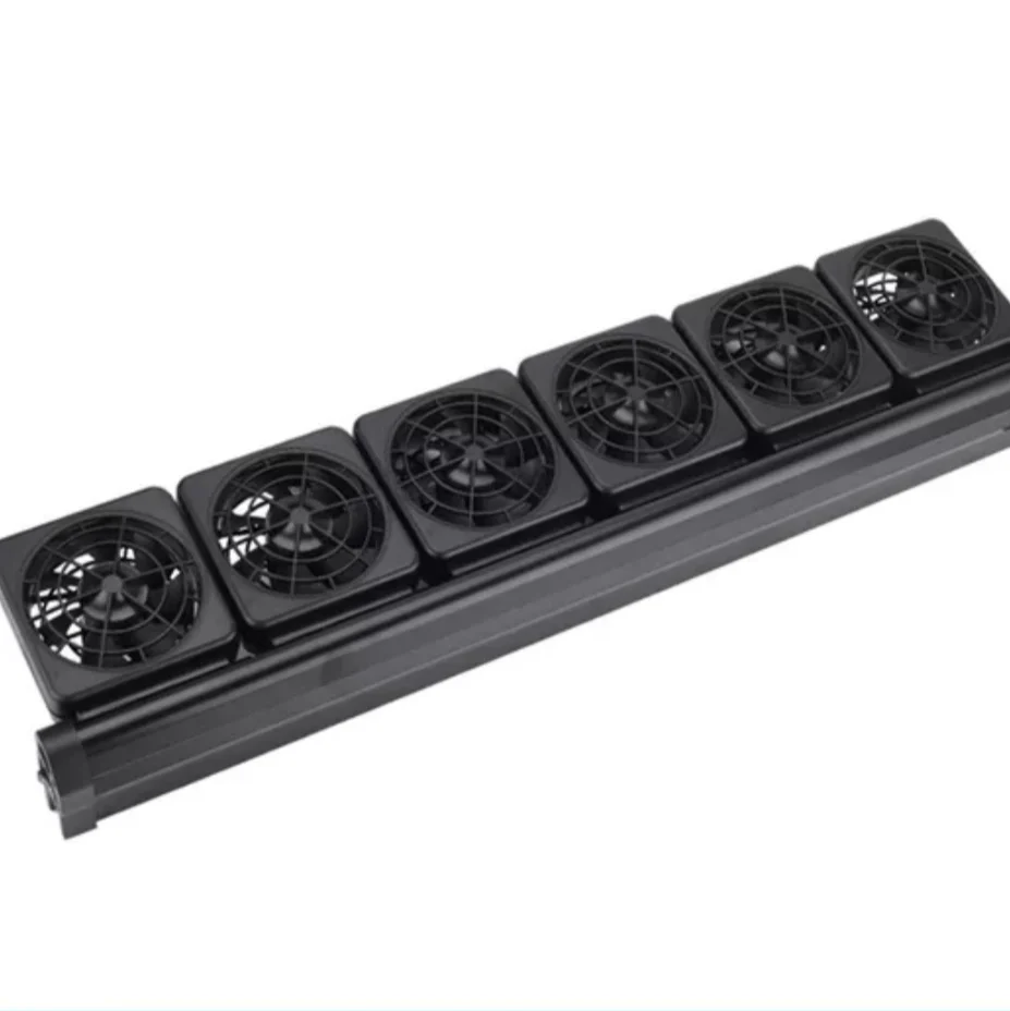 

Aquarium Cooling Fan 6 Fans Fish Tank Cold Wind Chiller Adjustable 1 Level Wind 100-240V Temperature Control