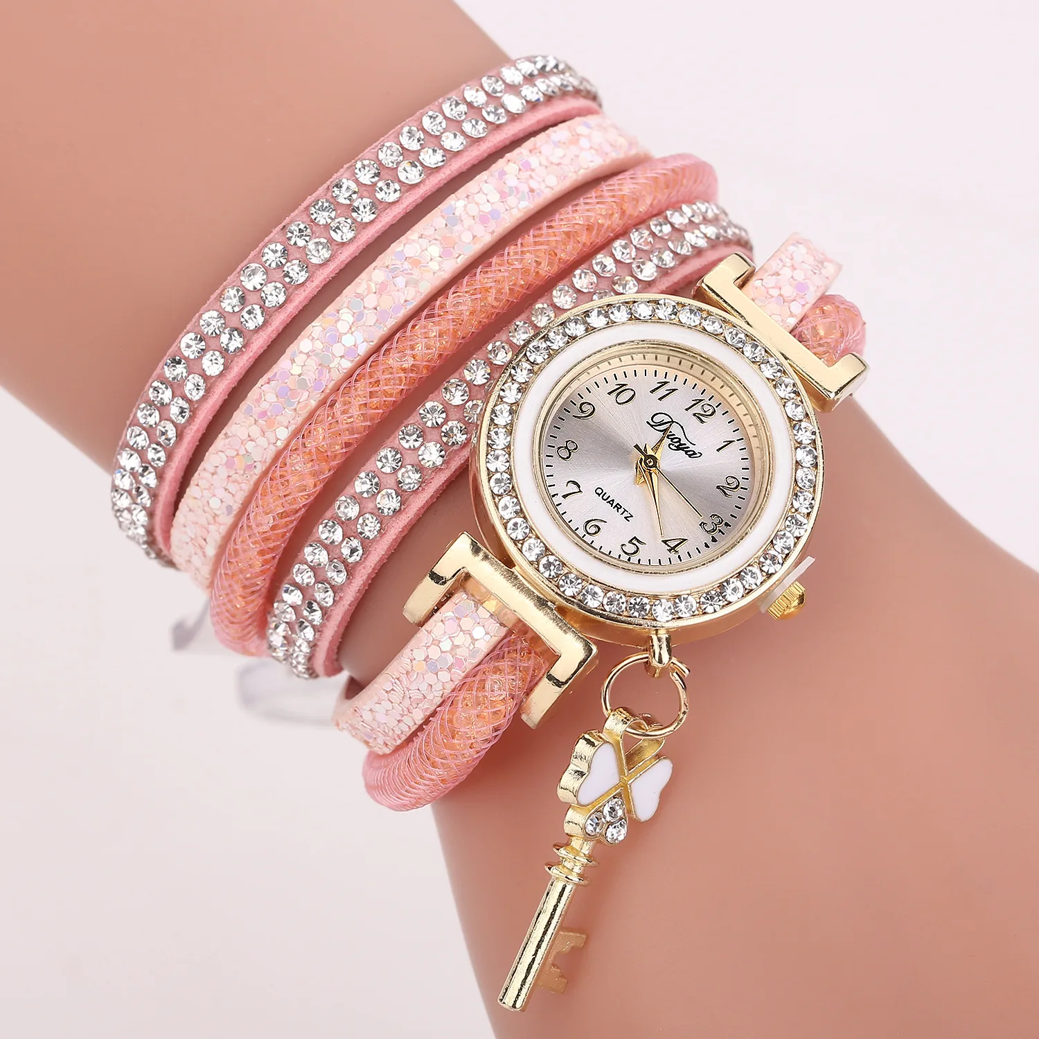 

reloj brazalete pulsera para mujer regalo mama piel vinil cristal Dije de llave antigua Casual, Variable