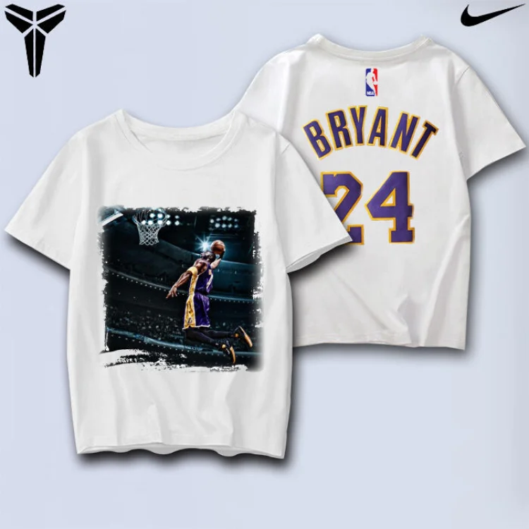 2020 summer custom NBA white print design bryant jersey gym sports training NO.24 Kobe bryant jersey t shirts