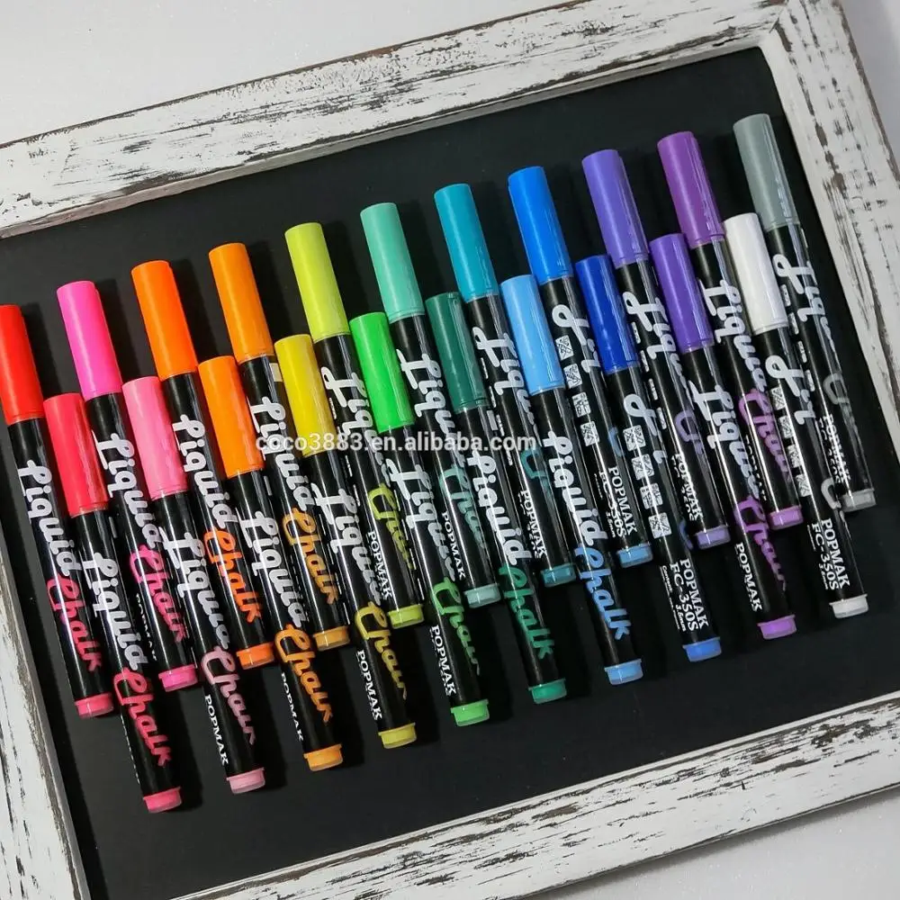 

Good stable quality 5.0 MM Assorted Fluorescent color Liquid Chalk Marker