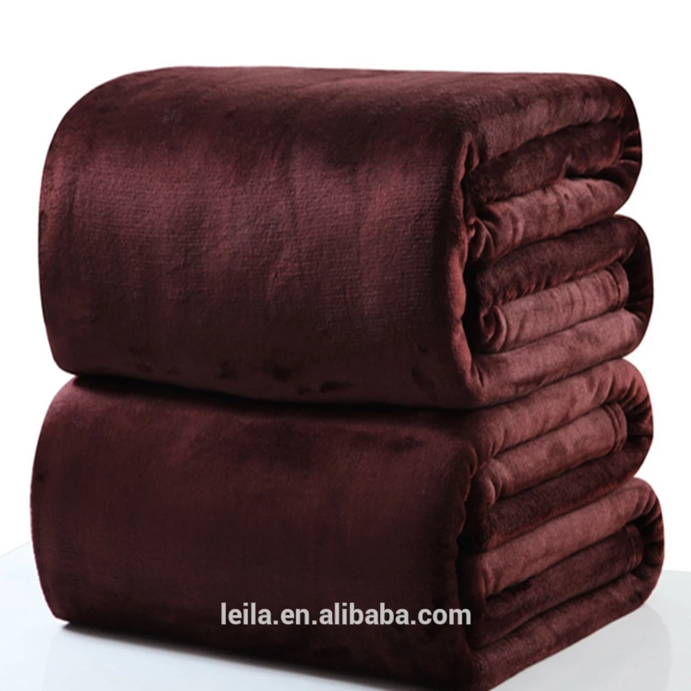 Flannel Fleece Thermal Blanket Brown Extra Soft Fuzzy Fabric,Super Warm