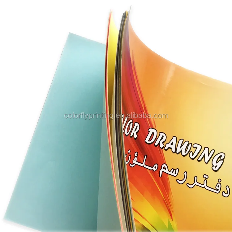 A3/a4/a5 Size Custom Printed Colored Spiral Drawing Sketchbook Paper