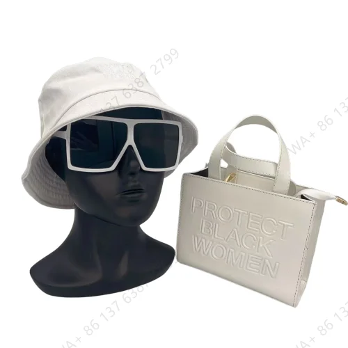 

Protect black women 3 piece set purse glasses hat fashion sunglasses tas wanita luxury famous brand ladies hand bags handbags