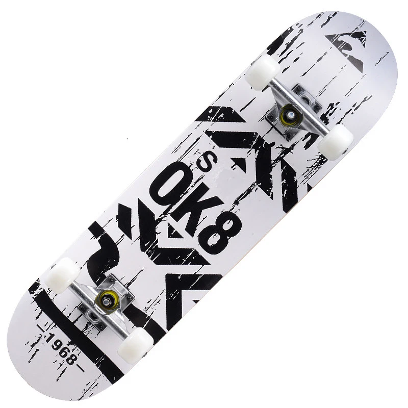 

Skateboards for Beginners, Complete Skateboard 31 x 7.88, 7 Layer Maple Double Kick Concave Standard and Tricks Skateboard