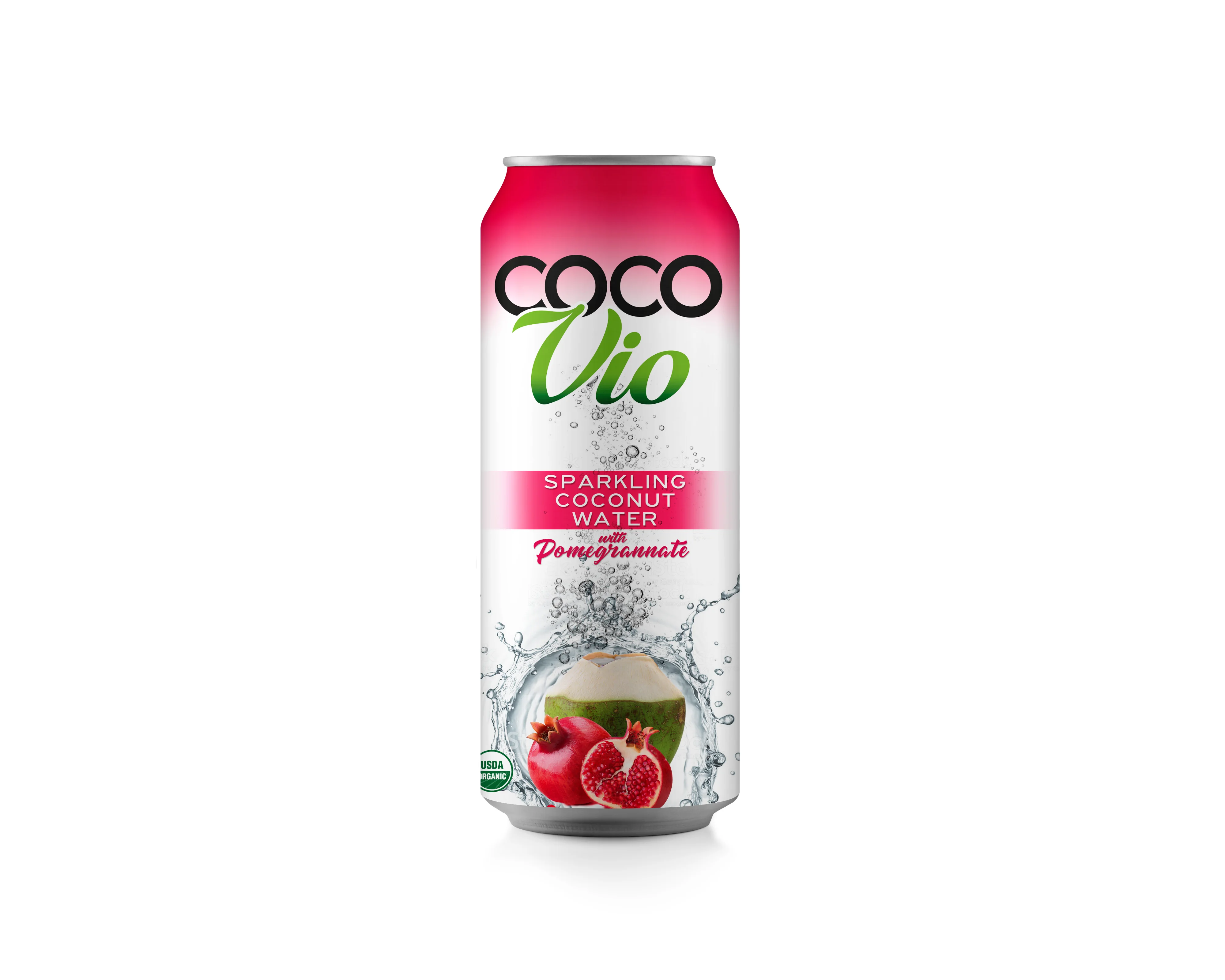 
COCO VIO Juice Puree Bottle - Watermelon Flavoured Sparkling Coconut Water Sterilized Sugar-free Can (tinned) Filtered Favored 