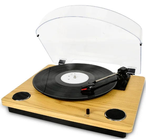 Retro Record Player Vinyl Usb Turntable Player Wooden Lp Turntables For
