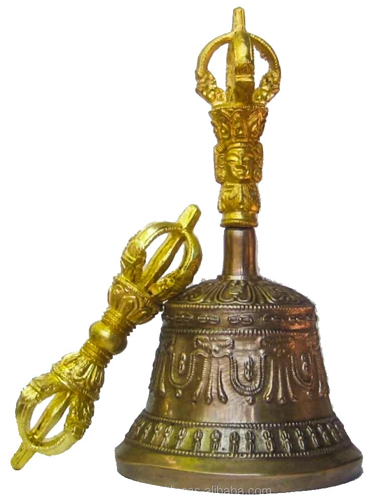 cloche καμπάνα Nepal campana tibetan bell with dorje sino колокол 