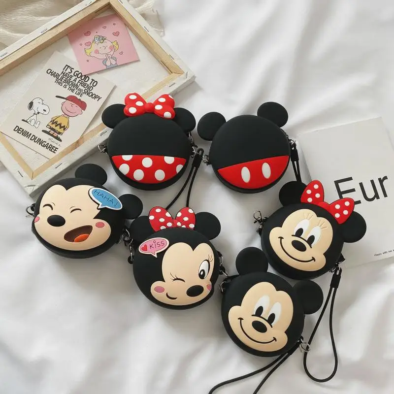

Children Shoulder Bag 2021 New Cartoon Cute Mickey Mini Coin Purse For Kids Gift Monedero Kawaii