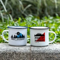 

Outdoor Camping Mug Enamel Metal Mug With Custom Logo Sublimation Print