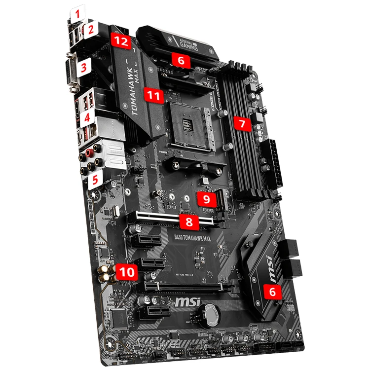 Msi b450 tomahawk max ii отличия