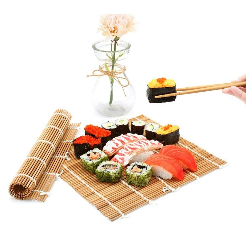 

10 Pieces No-stick Professional, Manual Plastic Bamboo Sushi Making Kits Giftset For Beginner Kids and Sushi Lover, White