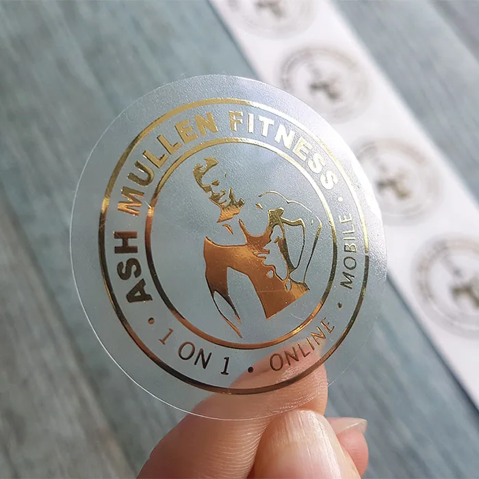 Waterproof Personalized Custom Small Round Adhesive Clear Pp Foil Label