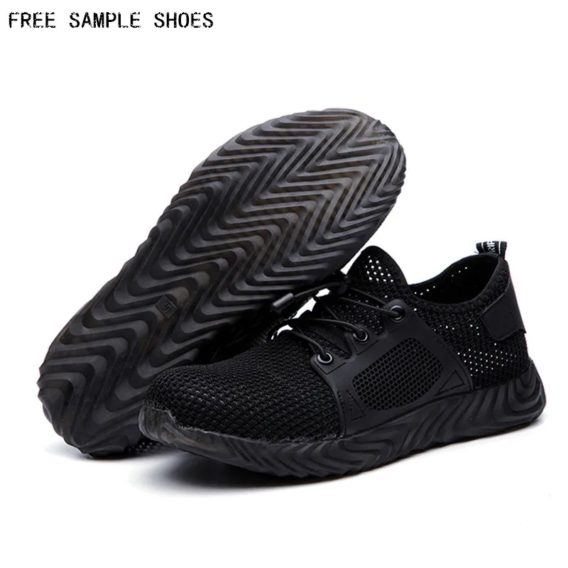 
Ultra light steel toe cap boots male safety shoes women breathable work shoes outdoor shoe plus size 
