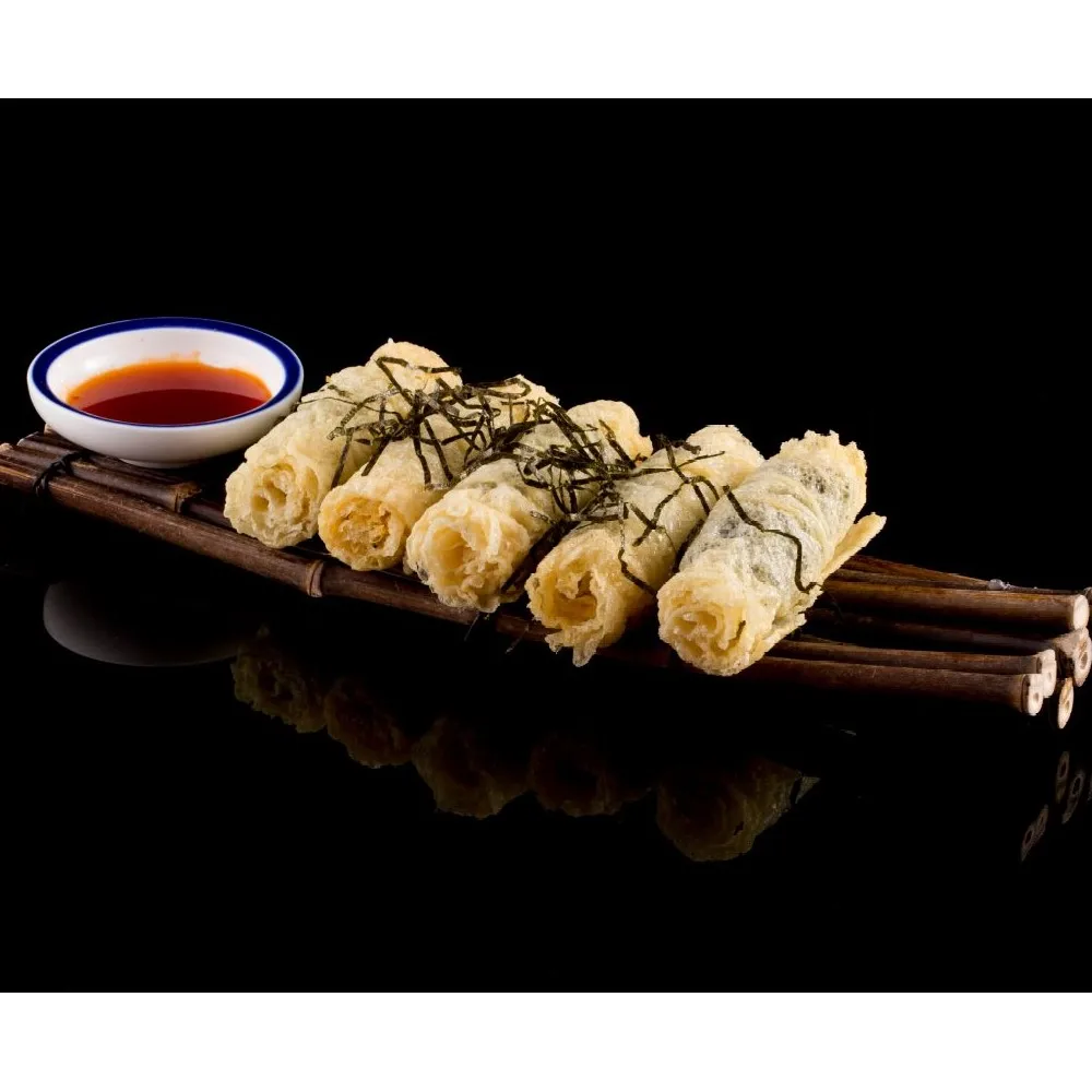 
Mikarfu Halal Vegan Steamboat Dish Golden Dried Beancurd Roll Sheet with Seaweed 148G 