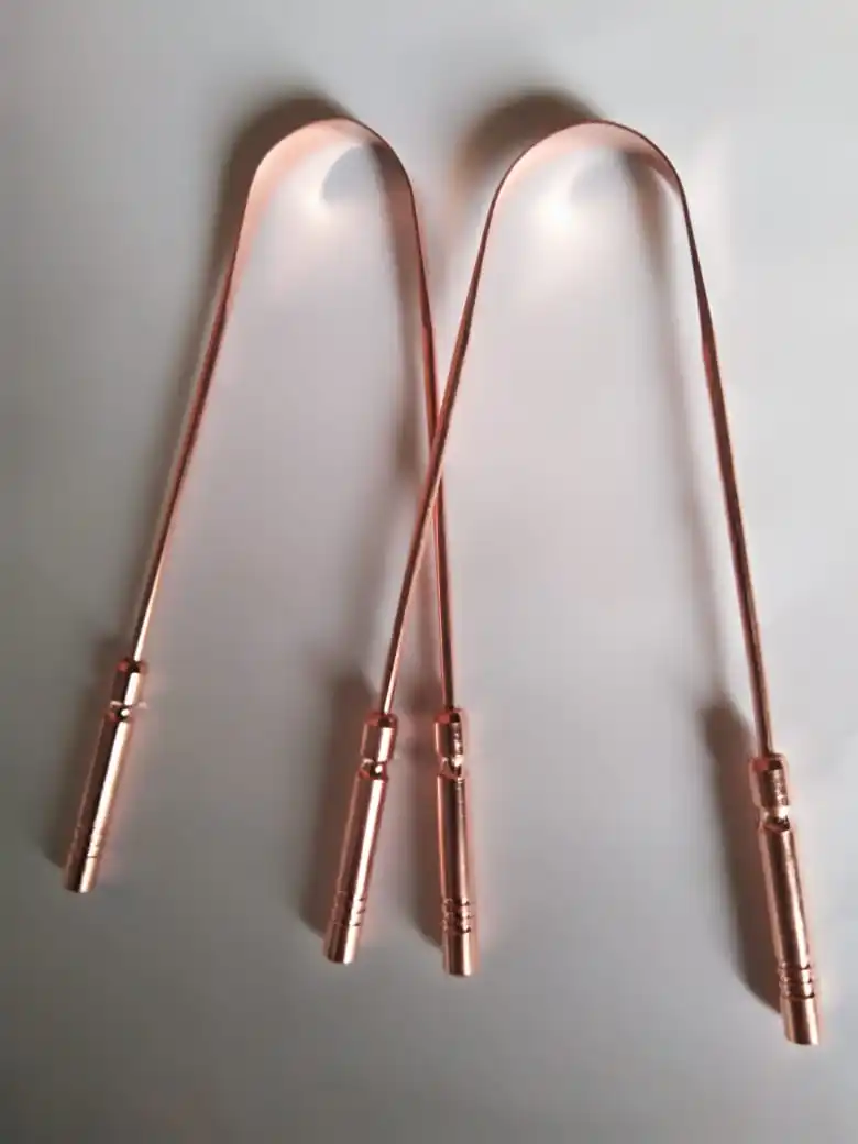 
FDA Certified 100% pure copper material tongue cleaner 