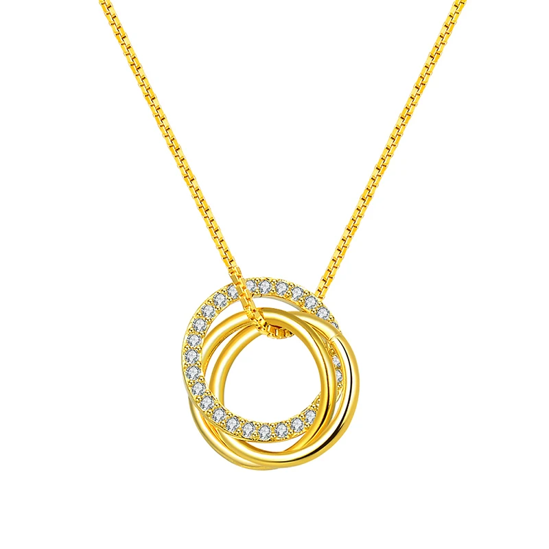 

RINNTIN SN175 New Designs Jewelry Fashion Hot Sale Circle pendant necklace.