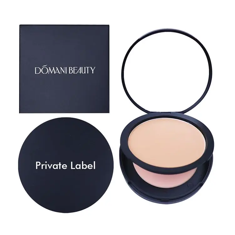 

Black Box 5 Color Vegan Makeup Full Coverage Face Powder Logo Custom High Quality Private Label Pressed Powder