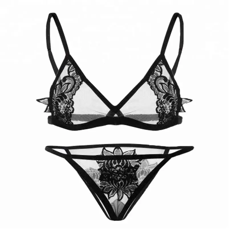 

SFY723 transparent bra panty set women lingerie set