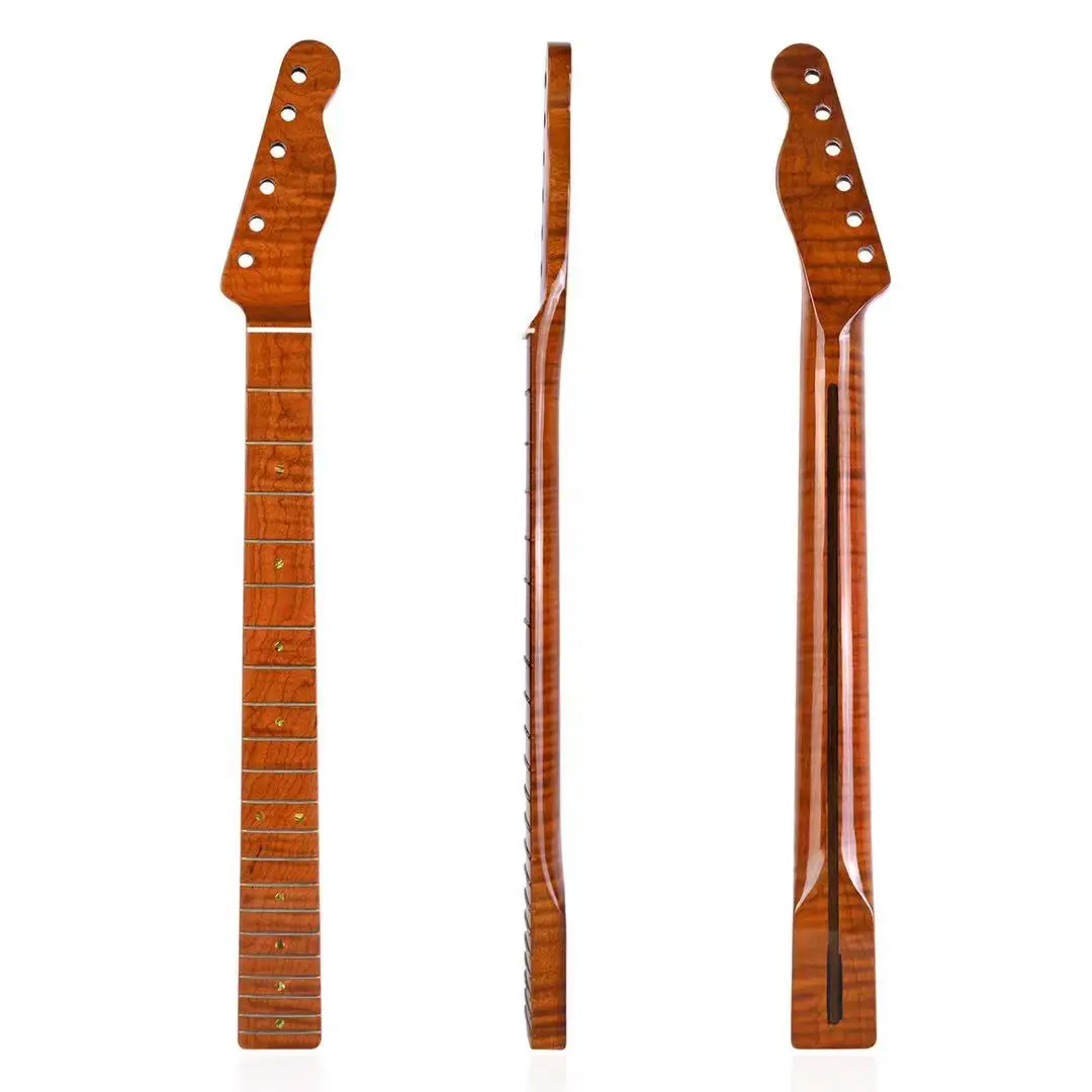 

wholesale 21 frets Electric Guitar neck maple Tiger pattern for guitarra Stringed Instruments Parts & Accessories